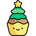 Free Cupcake Kawaii Natal Ícone