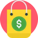 Free Bolsa De Compras En Dolares Bolsa Dolar Icon