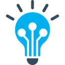 Free Bombilla de inteligencia artificial  Icono