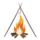 Free Bonfire Adventure Travel Icon