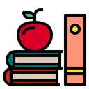 Free Book And Apple  Icon