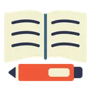 Free Book And Pen  Icon