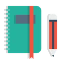 Free Book Folder Pen Icon