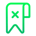 Free Bookmark Cancel Document Icône