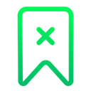Free Bookmark Cancel Document Icône