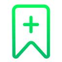 Free Bookmark Add Document Icon