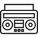 Free Boombox Cassette Player Cassette Recorder Icon