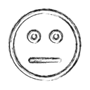 Free Boring Face Smiley Icon