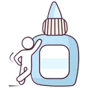 Free Pegamento Botella De Pegamento Adhesivo Icon