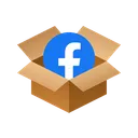 Free Facebook Isometric Box Icon