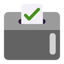 Free Box With Ballot Icon