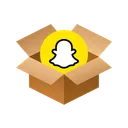 Free Snapchat Isometric Box Icon