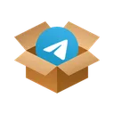 Free Telegram Isometric Box Icon