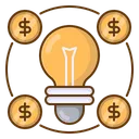 Free Brainstorming Bulb Money Icon