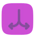 Free Branching Paths Down Icon