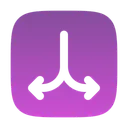 Free Branching Paths Down Icon