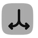 Free Branching Paths Down  Icon