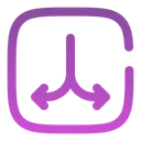 Free Branching Paths Down  Icon