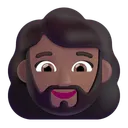 Free Beard Color Medium Dark Icon