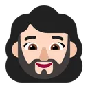 Free Beard Flat Light Icon