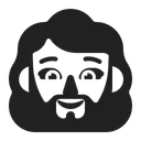 Free Beard High Contrast Icon