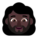 Free Beard Flat Dark Icon