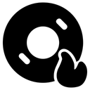 Free Feuer Heiss Scheibe Symbol