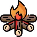 Free Brennholz Lagerfeuer Camping Symbol