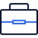 Free Briefcase Blue Black Lineal Icon