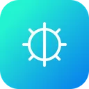 Free Brightness Half Light Icon