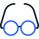 Free Brille Blau Schwarz Lineal Icon