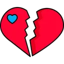 Free Broken Heart Heart Love Icon