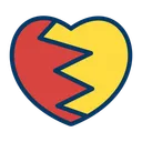 Free Broken Brekup Heart Icon