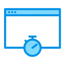 Free Browser Clock Efficiency Icon