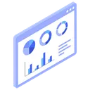 Free Browser Window With Stats Web Analysis Analytics Icon