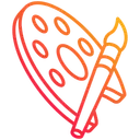 Free Brush Paint Tool Icône