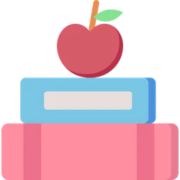 Free Bücher und Apfel  Symbol