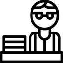 Free Buchhandlungskassierer  Symbol