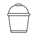 Free Bucket Basket Waterbucket Icône