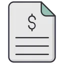 Free Budget Invoice Banking Document Icon