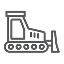 Free Bulldozer Construction Vehicle Industry Building Icon