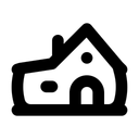 Free Bungalow Cottage House Icon