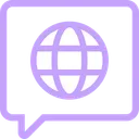 Free Burbuja De Chat De Globo Terraqueo Globo Terraqueo Global Icono
