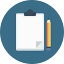 Free Bureau Bloc Notes Crayon Icon