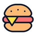 Free Co Burger Cheese Burger Cheese Bread Icon