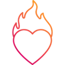 Free Burning Heart Icon