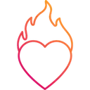Free Burning Heart  Icon