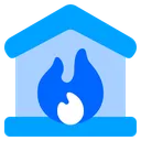 Free Burning House House On Fire Fire Icon