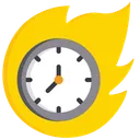 Free Burning Time Run Out Of Time Deadline Icon