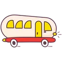 Free Kids Toy Cartoon Bus Vehicle Icon